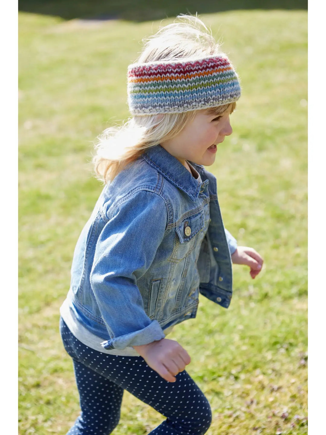 KIDS HAND KNITTED HEADBAND EAR WARMER: HOXTON STRIPE