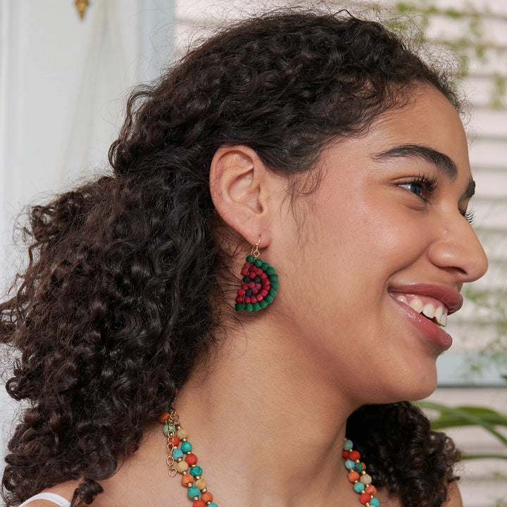 KANTHA WATERMELON EARRINGS