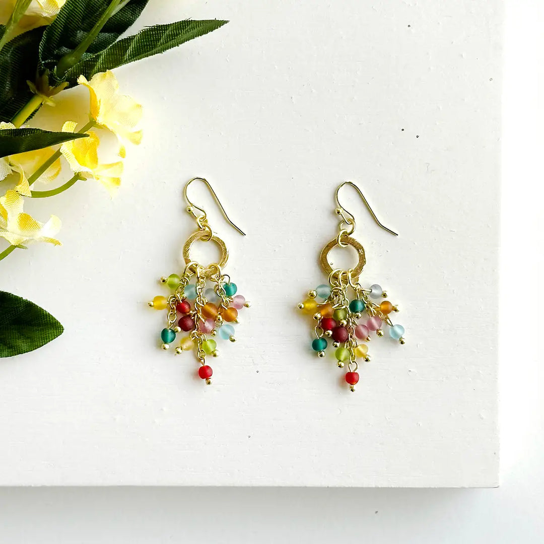 KALEIDOSCOPE CLUSTER EARRINGS
