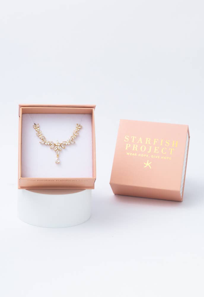 CHANDELIER ZIRCON NECKLACE