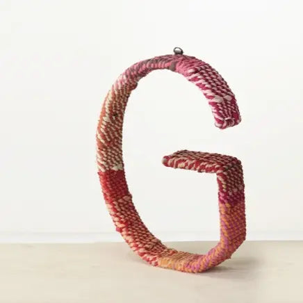 COLORFUL JUTE WRAPPED IRON LETTERS