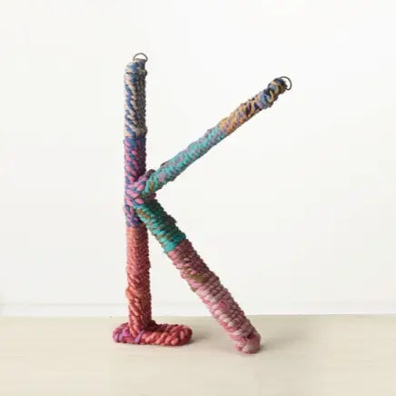 COLORFUL JUTE WRAPPED IRON LETTERS