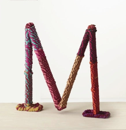 COLORFUL JUTE WRAPPED IRON LETTERS