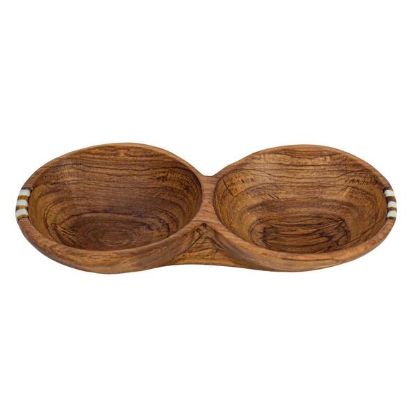 WILD OLIVEWOOD DOUBLE SERVING BOWL