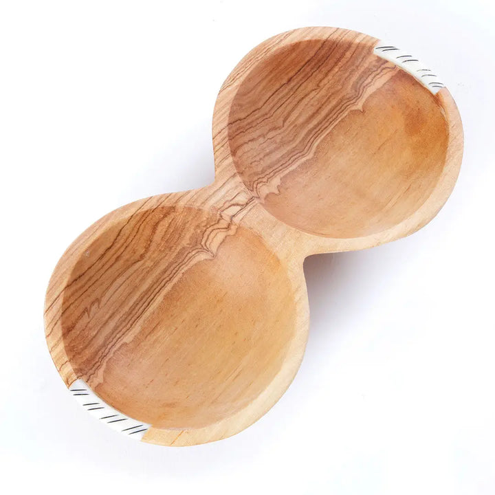 WILD OLIVEWOOD DOUBLE SERVING BOWL