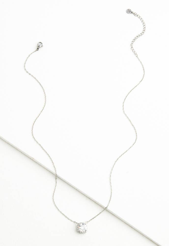 FOREVER CUSHION CUT ZIRCON NECKLACE
