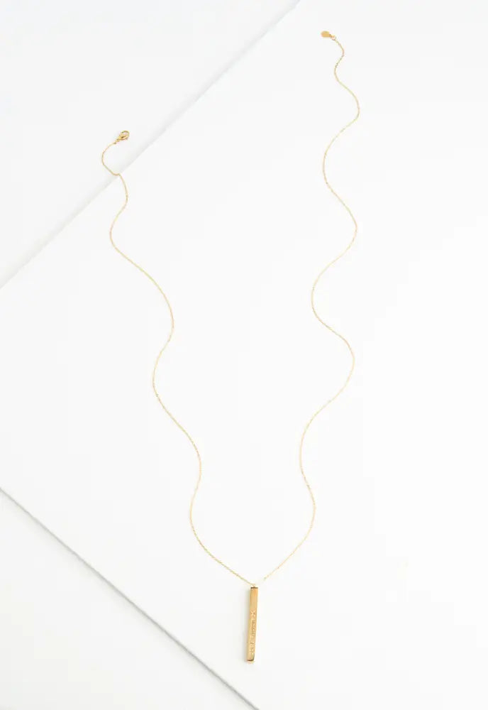 GREAT PLANS GOLD BAR NECKLACE