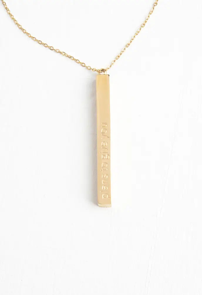 GREAT PLANS GOLD BAR NECKLACE