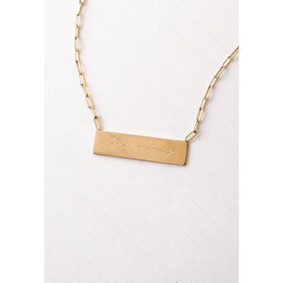 GIVE MERCY GOLD BAR NECKLACE