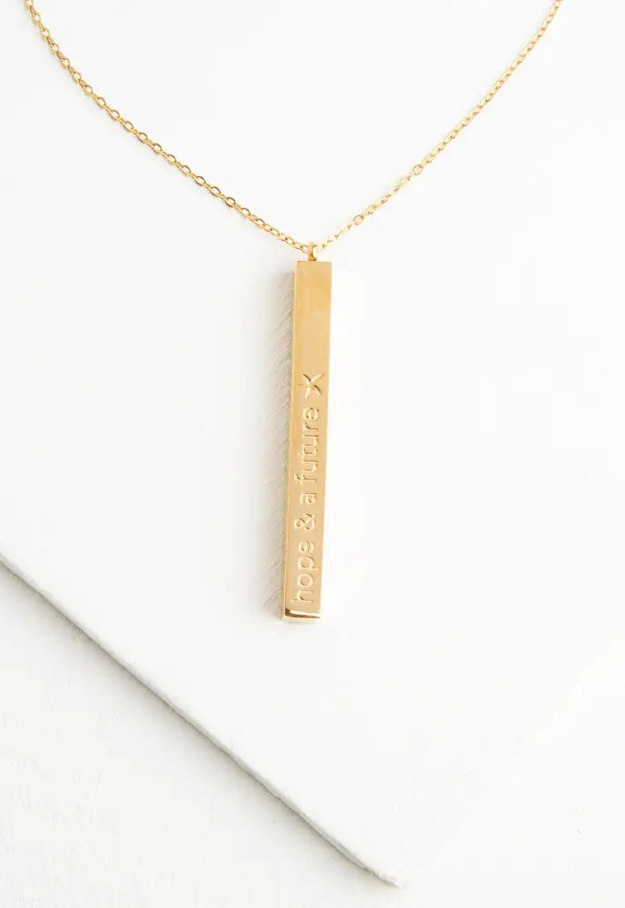 GREAT PLANS GOLD BAR NECKLACE