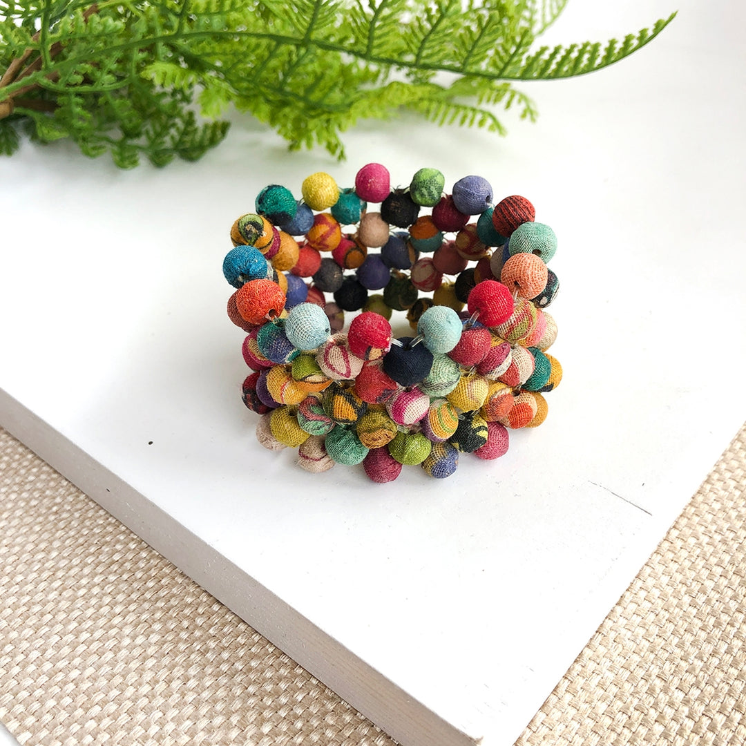 WOVEN KANTHA CUFF BRACELET