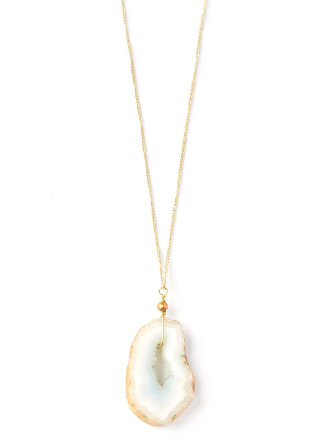 GLITTERING GEODE NECKLACE