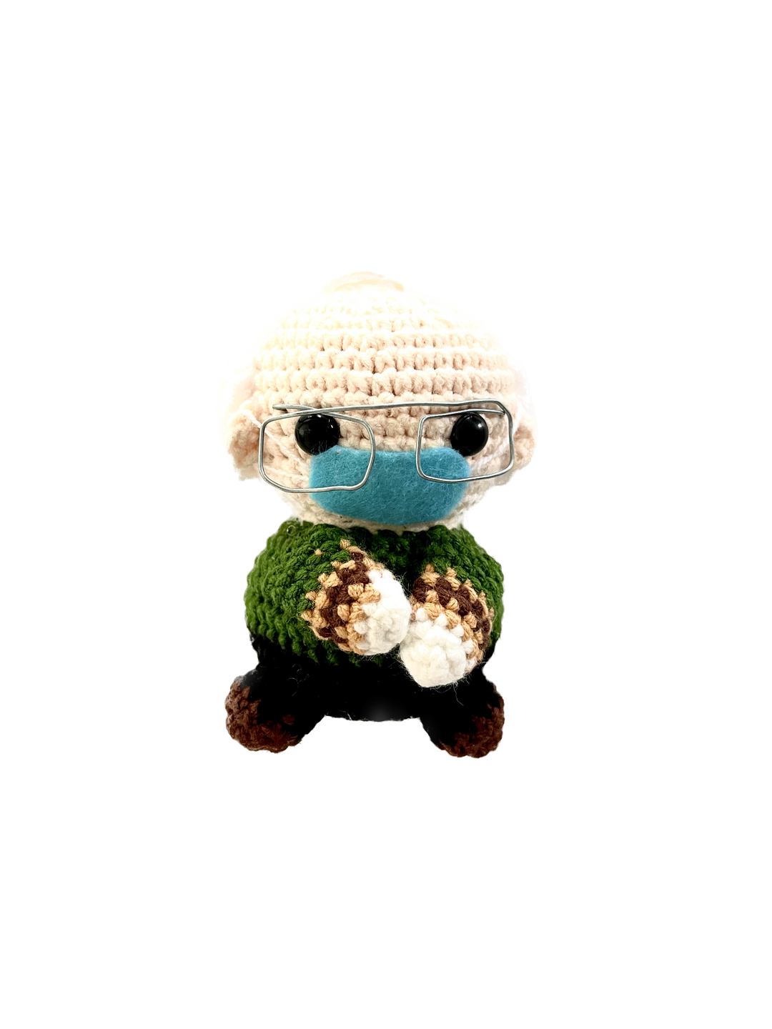 BERNIE SANDERS CROCHETED ORNAMENT