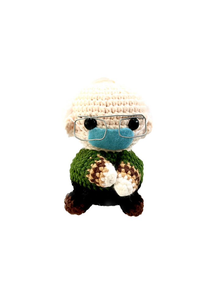 BERNIE SANDERS CROCHETED ORNAMENT