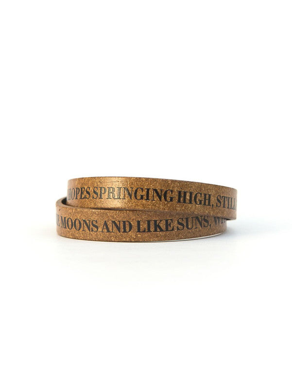 QUOTABLE RECYCLED LEATHER WRAP BRACELET