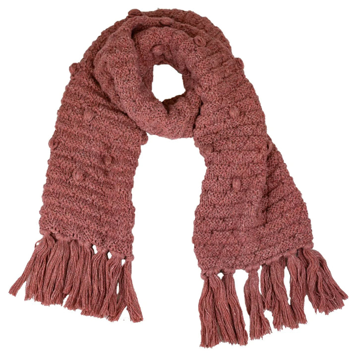 POM POM KNIT SCARF