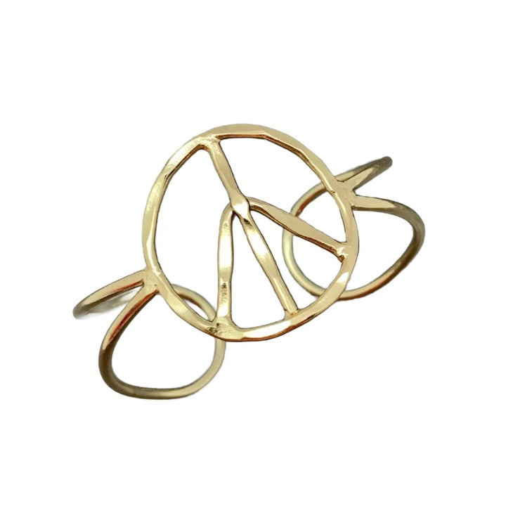 PEACE SIGN ADJUSTABLE CUFF