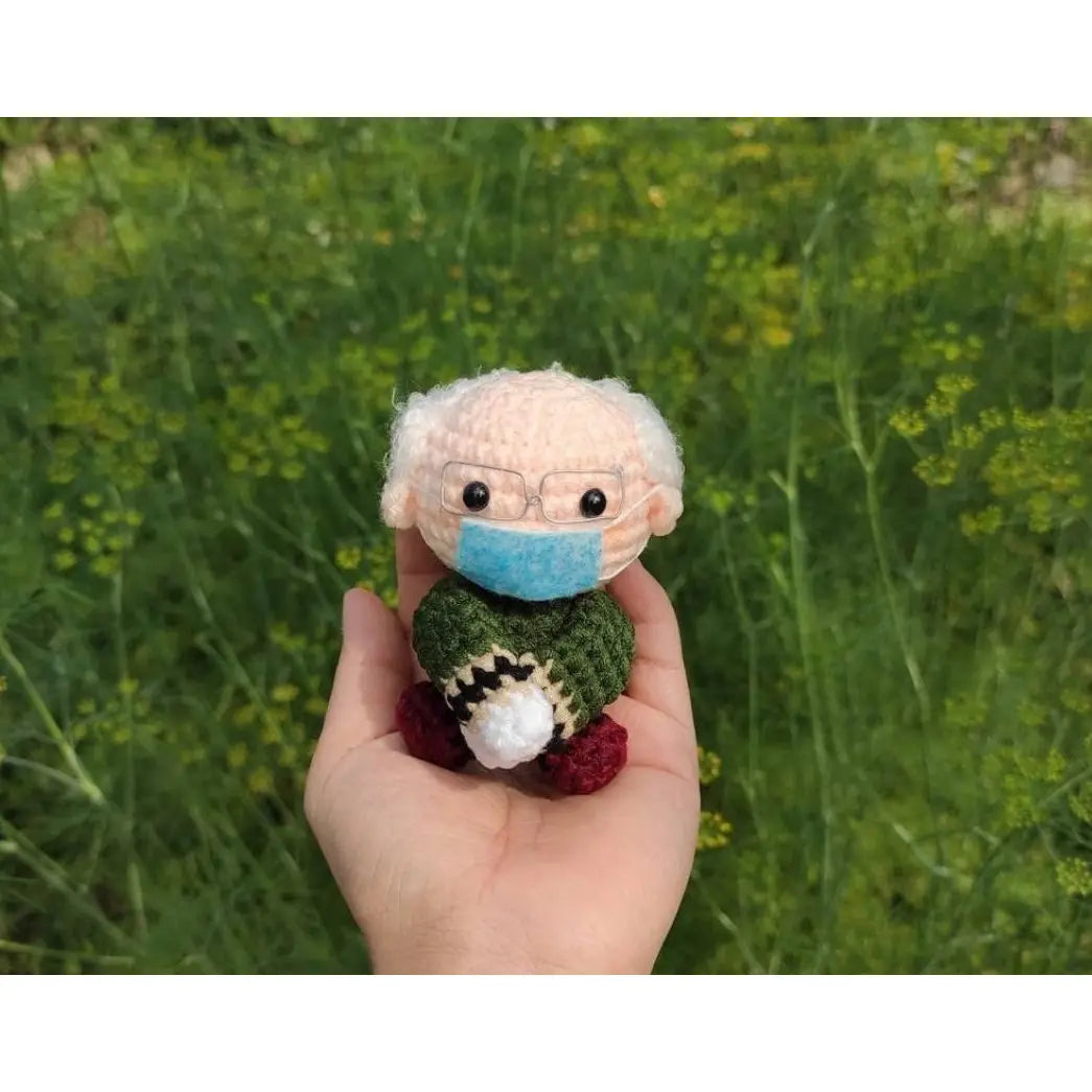 BERNIE SANDERS CROCHETED ORNAMENT