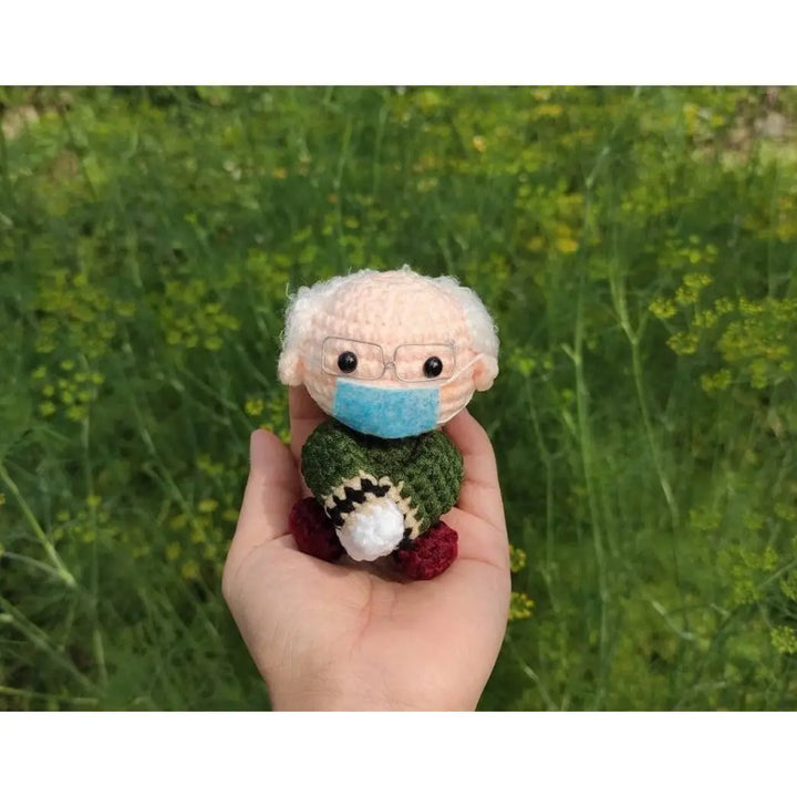 BERNIE SANDERS CROCHETED ORNAMENT