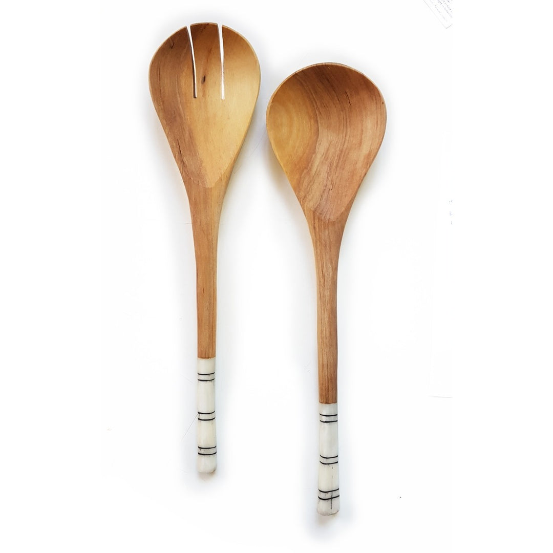 STRIPED SALAD SERVERS