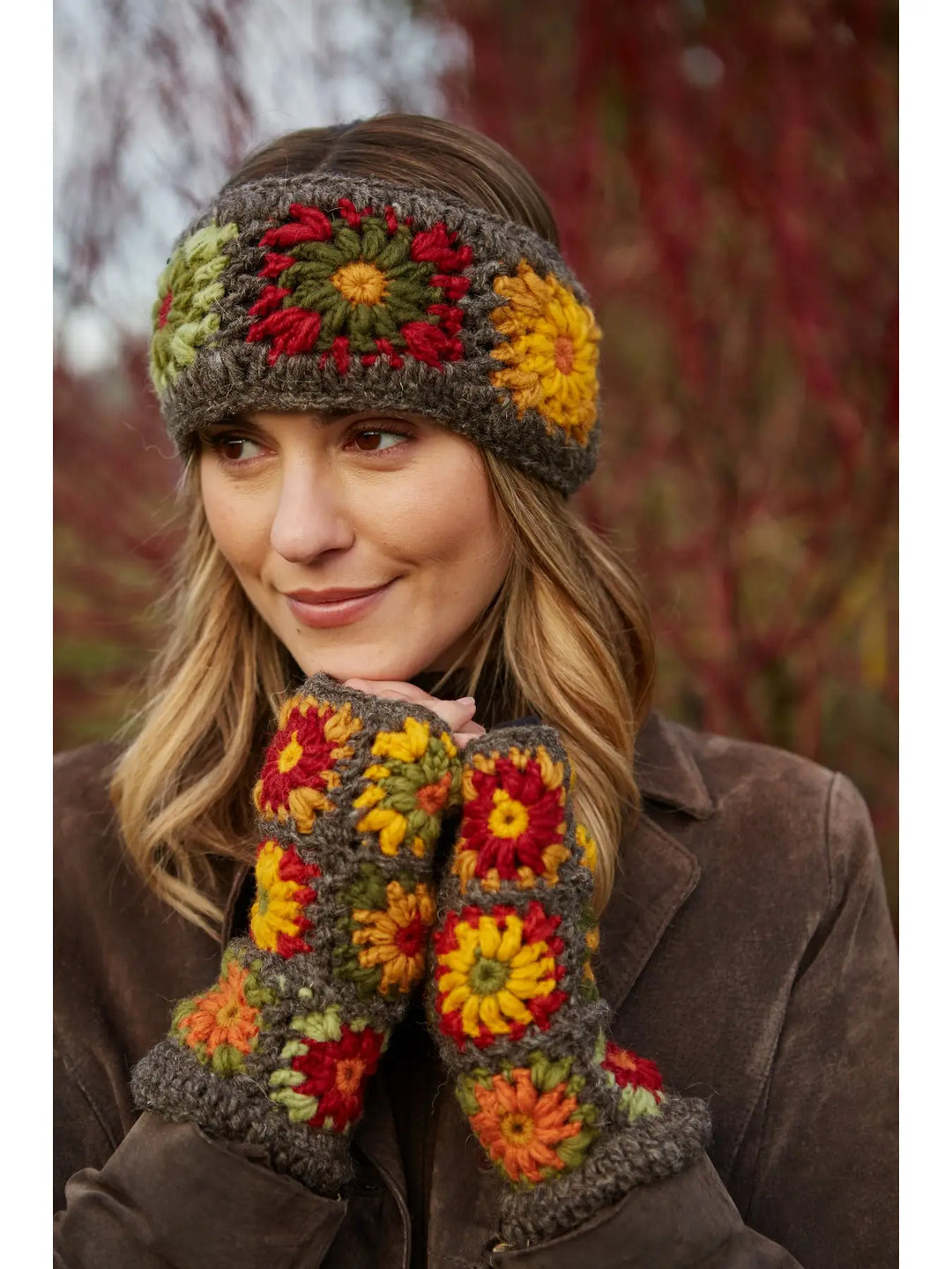 HAND KNITTED HEADBAND EAR WARMER: WOODSTOCK CROCHET