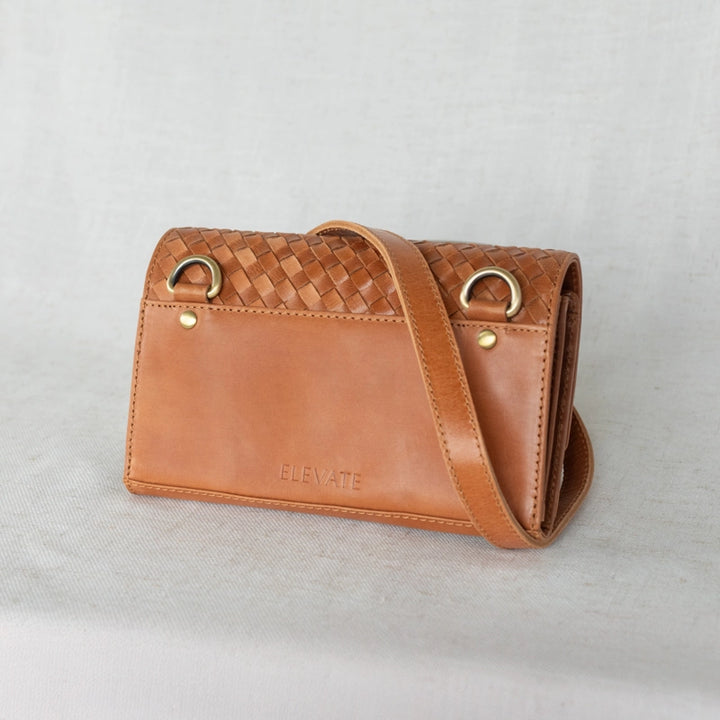 WOVEN LEATHER BELT-BAG + CROSSBODY