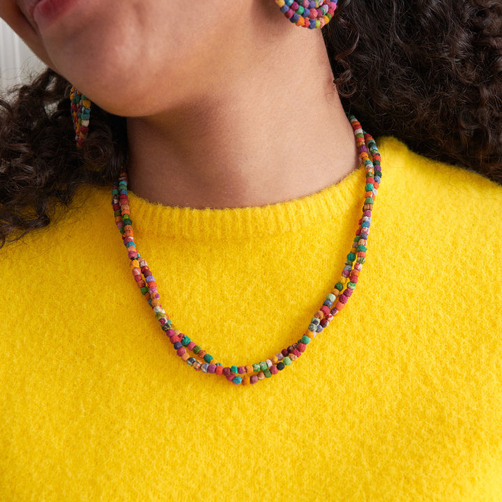 TINY KANTHA BEAD NECKLACE