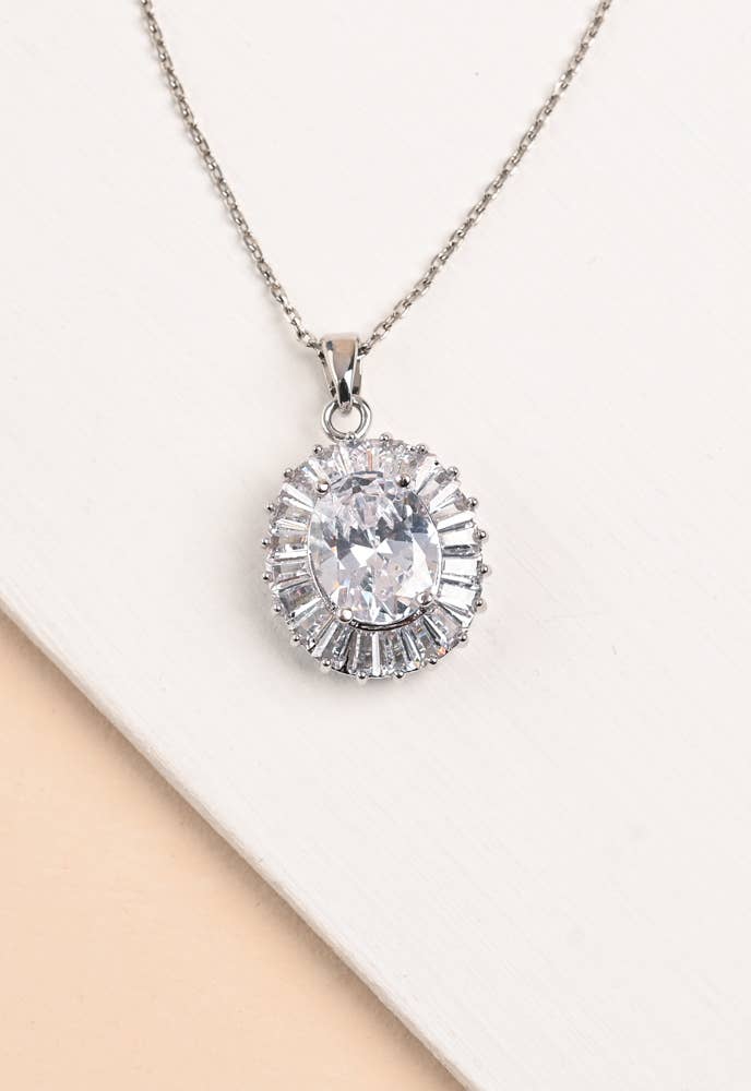INFINITE GLOW PLATINUM + ZIRCON NECKLACE
