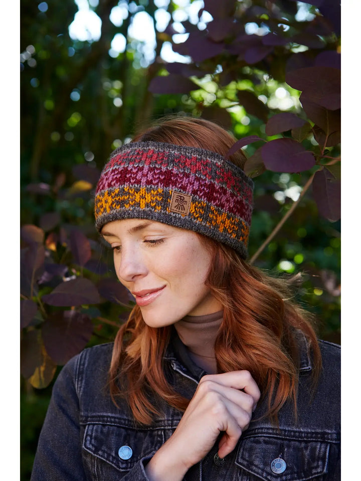HAND KNITTED HEADBAND EAR WARMER: SUNBURST