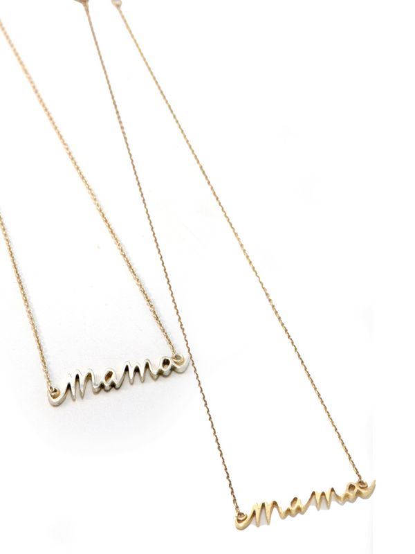 MAMA SCRIPT NECKLACE