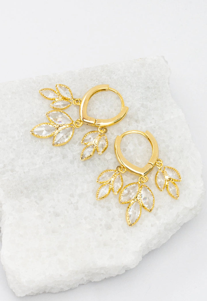 GOLDEN LAUREL DROP EARRINGS