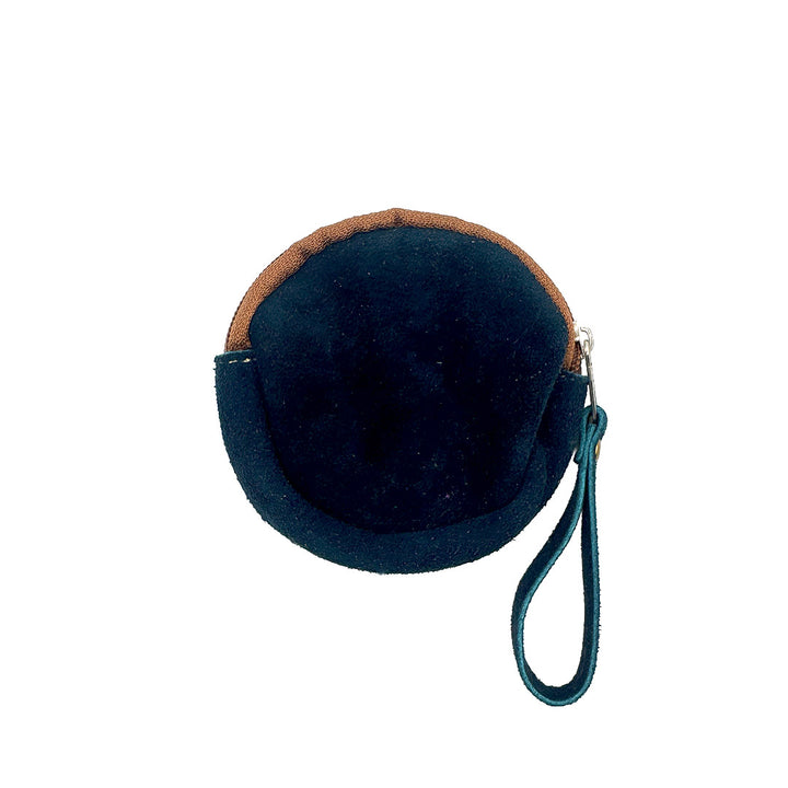 HANDMADE EMBROIDERED ROUND COIN PURSE & AIRPOD CASE