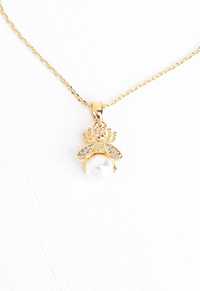 STARFISH BEE PEARL NECKLACE