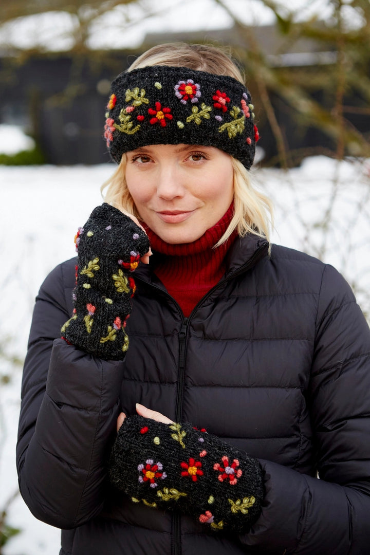 HAND KNITTED HEADBAND EAR WARMER: BLOOM