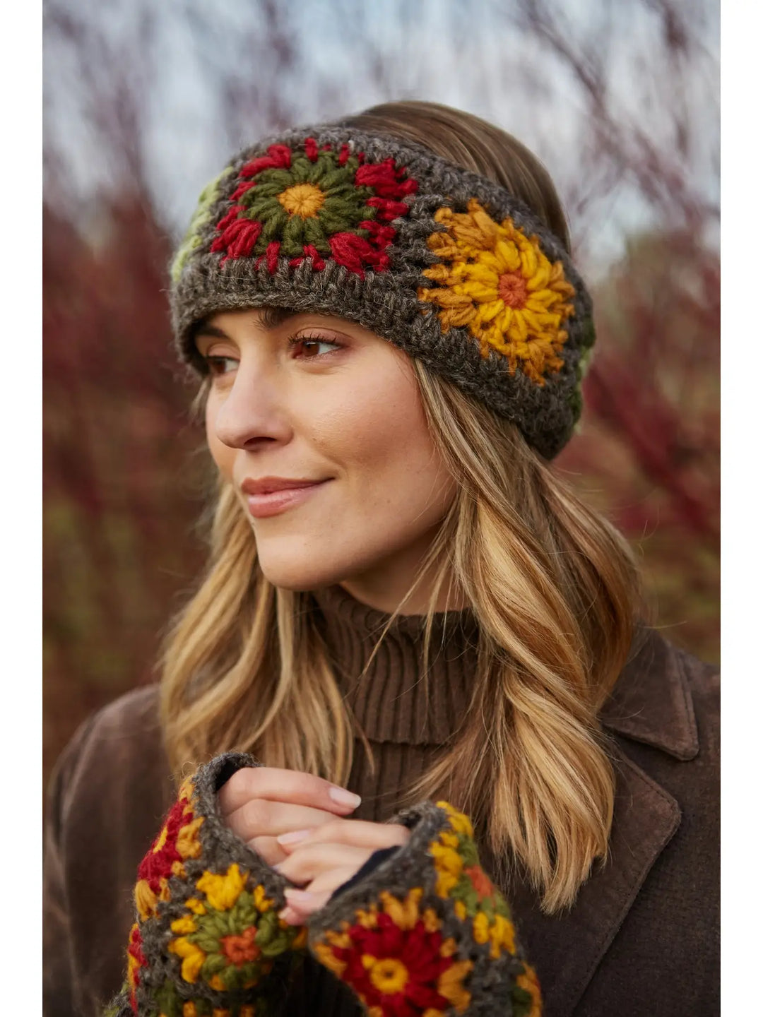 HAND KNITTED HEADBAND EAR WARMER: WOODSTOCK CROCHET