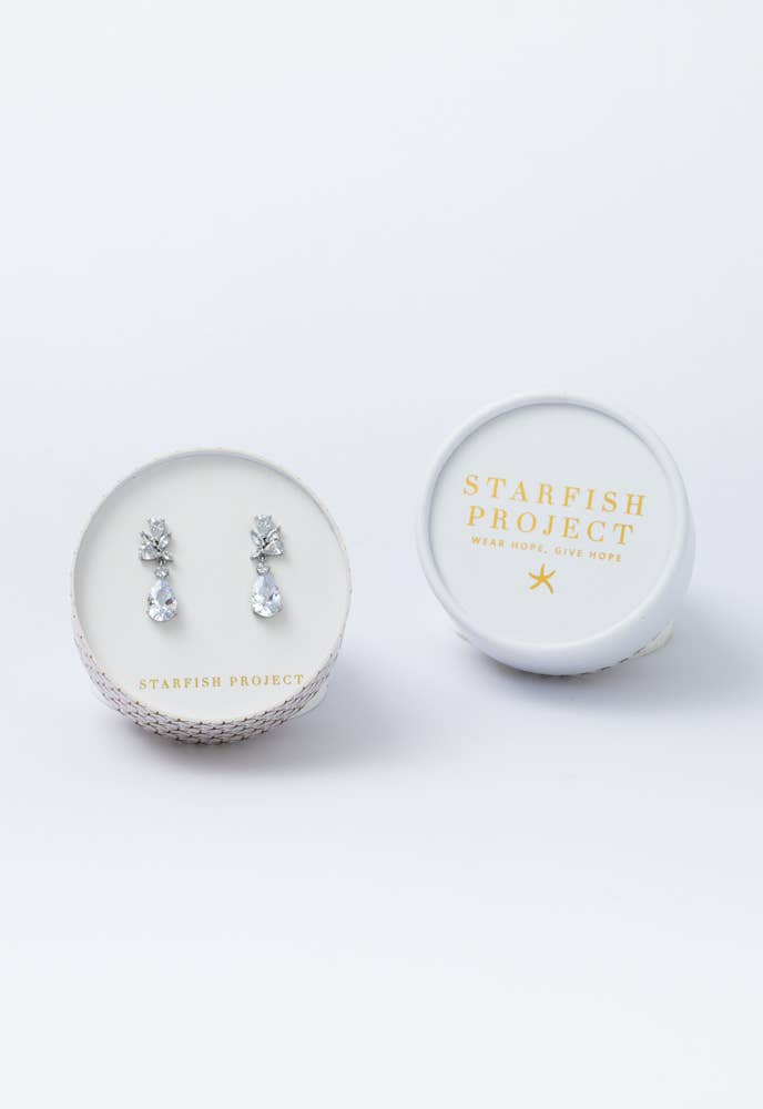 GLITTERING GARLAND ZIRCON DROP EARRINGS