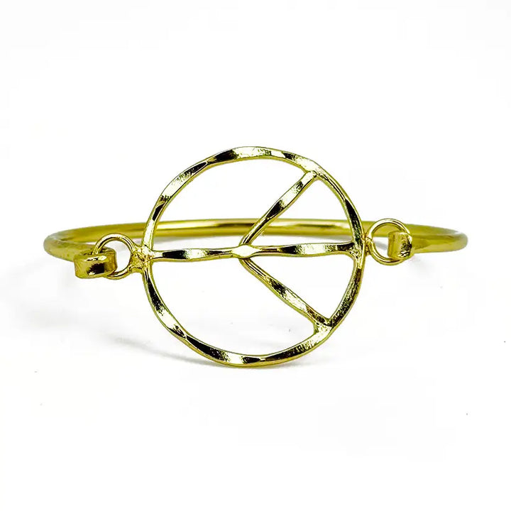 PEACE SIGN BANGLE CLASP BRACELET