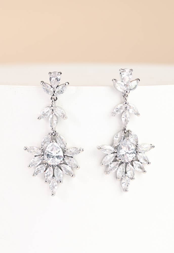 CHANDELIER ZIRCON EARRINGS