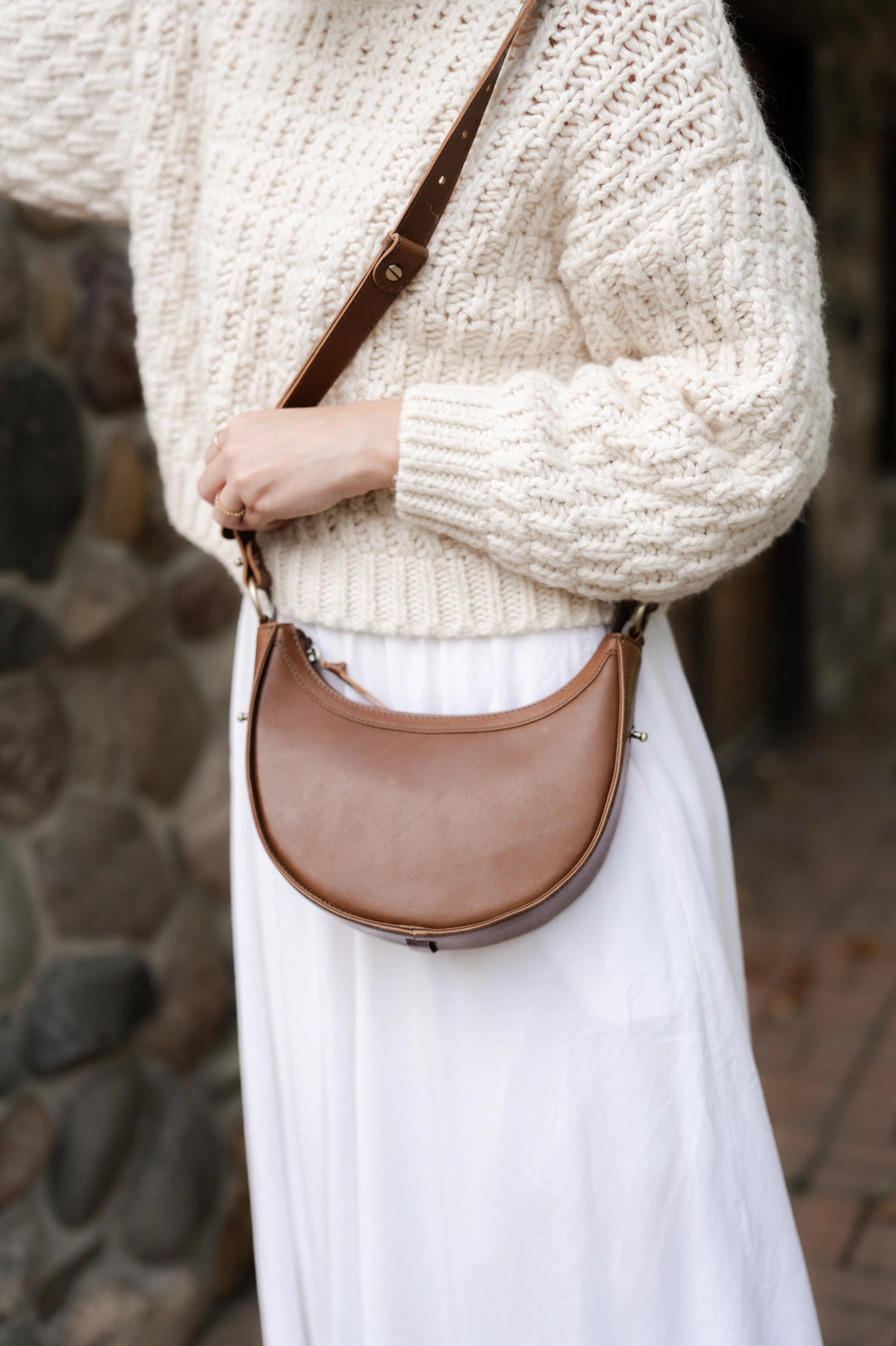 CRESCENT CROSSBODY 3-IN-1 LEATHER BAG