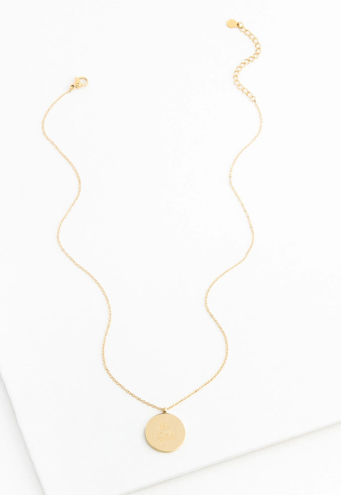 BE STILL CHARM NECKLACE