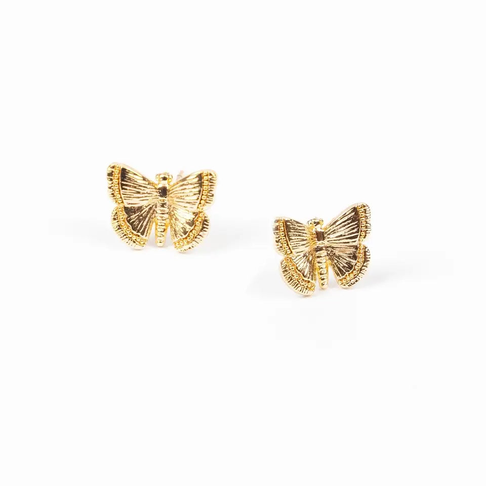 BRASS BUTTERFLY EARRINGS