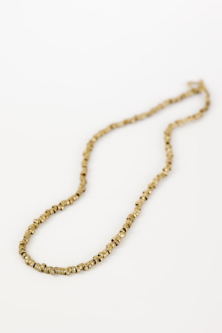 BRASS TOGGLE ARTILLERY LAYERING NECKLACE