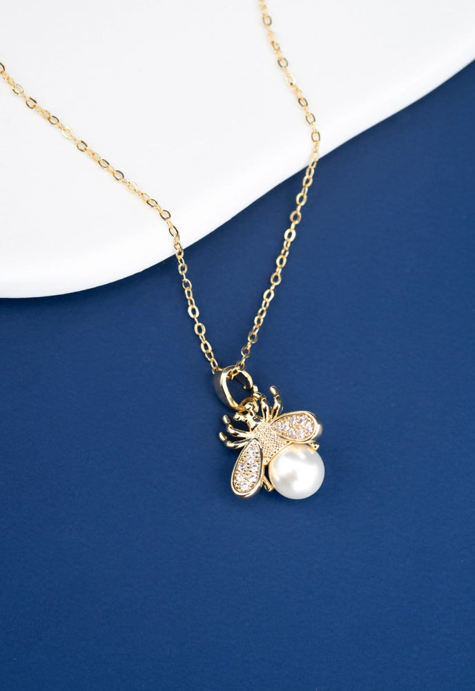 STARFISH BEE PEARL NECKLACE