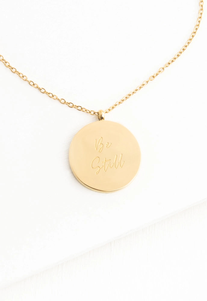 BE STILL CHARM NECKLACE