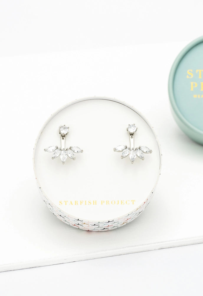 PLATINUM ZIRCON EAR JACKETS