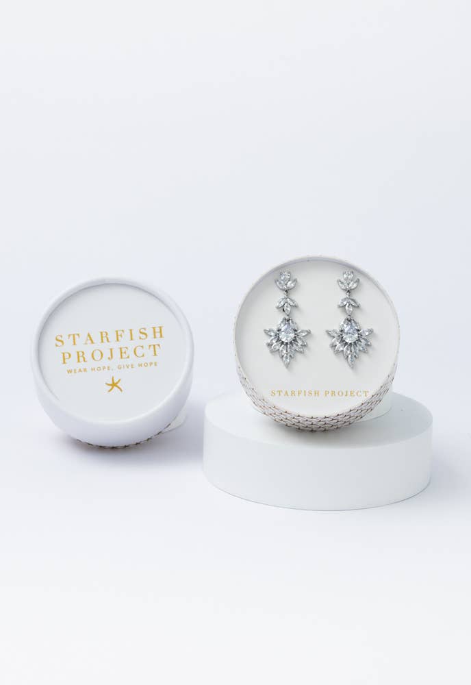 CHANDELIER ZIRCON EARRINGS