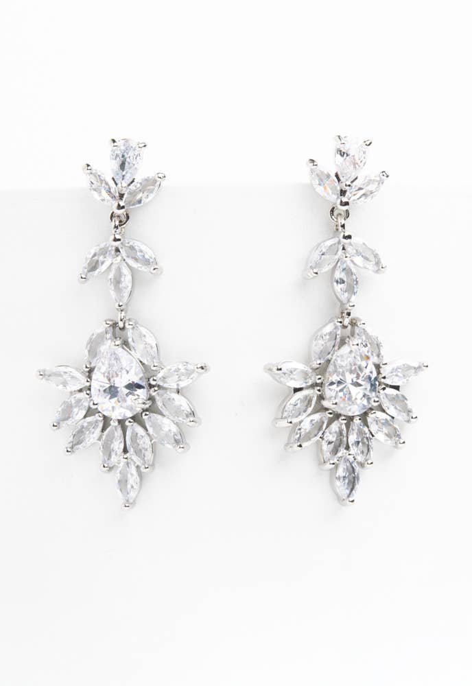 CHANDELIER ZIRCON EARRINGS