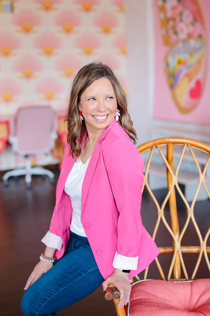 PINK CALADIUM EARRINGS