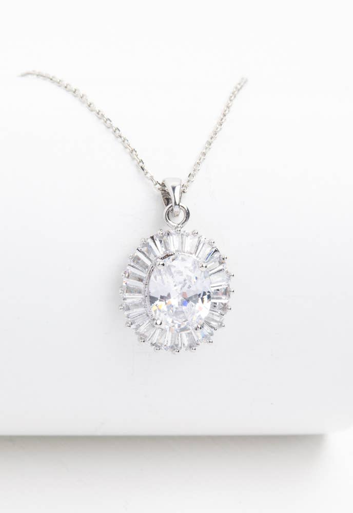 INFINITE GLOW PLATINUM + ZIRCON NECKLACE