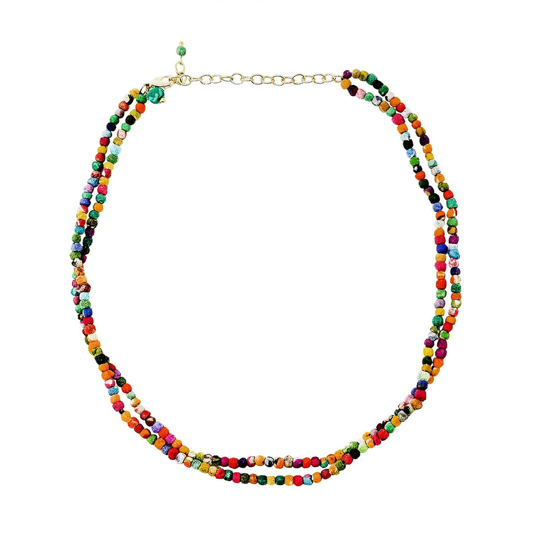 TINY KANTHA BEAD NECKLACE